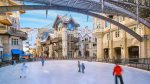 Ice skating outside The Arrabelle in Lionshead Village